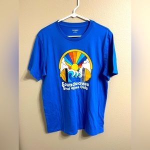 Old Navy Blue Medium Men’s Soundwaves Good Vibes Only Tshirt